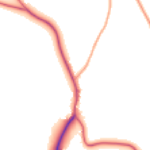Daytime road noise heatmap for SY9 5FE