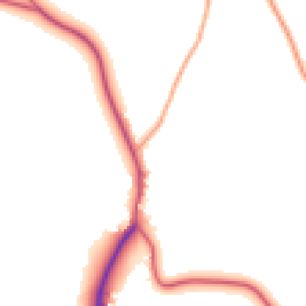 Daytime road noise heatmap for SY9 5HJ