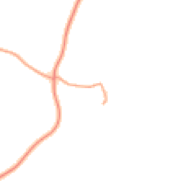 Daytime road noise heatmap for SY9 5LA