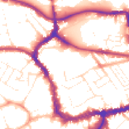 Daytime road noise heatmap for TA1 1AE