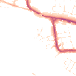 Daytime road noise heatmap for TA1 1AG