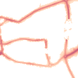 Night-time road noise heatmap for TA1 1AR