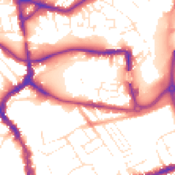 Daytime road noise heatmap for TA1 1AS