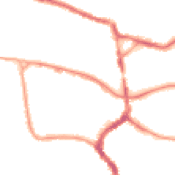 Night-time road noise heatmap for TA1 1BG