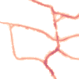 Night-time road noise heatmap for TA1 1BN