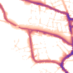 Daytime road noise heatmap for TA1 1BZ
