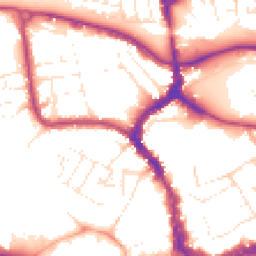 Daytime road noise heatmap for TA1 1DA