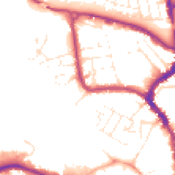 Daytime road noise heatmap for TA1 1DL