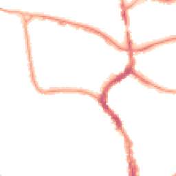 Night-time road noise heatmap for TA1 1DQ