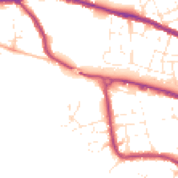 Daytime road noise heatmap for TA1 1DT