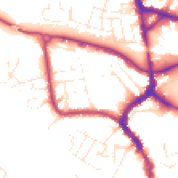 Daytime road noise heatmap for TA1 1EA