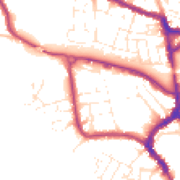 Daytime road noise heatmap for TA1 1EL