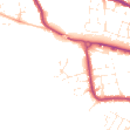 Daytime road noise heatmap for TA1 1ER