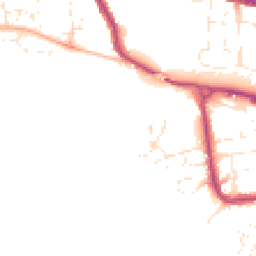 Daytime road noise heatmap for TA1 1HA