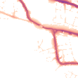 Daytime road noise heatmap for TA1 1HB