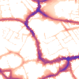 Daytime road noise heatmap for TA1 1JH