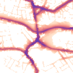 Daytime road noise heatmap for TA1 1PB