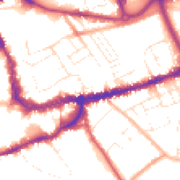 Daytime road noise heatmap for TA1 1RX