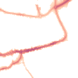 Night-time road noise heatmap for TA1 1TF