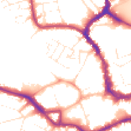 Daytime road noise heatmap for TA1 1XA