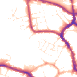 Daytime road noise heatmap for TA1 1XE