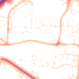Daytime road noise heatmap for TA1 2EP