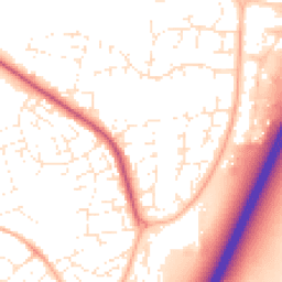 Daytime road noise heatmap for TA1 2RF