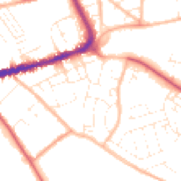 Daytime road noise heatmap for TA1 2YE
