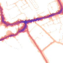 Daytime road noise heatmap for TA1 3AH