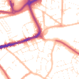 Daytime road noise heatmap for TA1 3BE