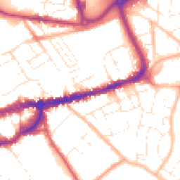 Daytime road noise heatmap for TA1 3ES