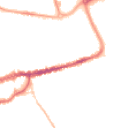 Night-time road noise heatmap for TA1 3ES