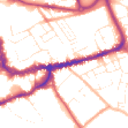 Daytime road noise heatmap for TA1 3EW
