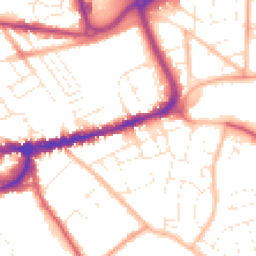 Daytime road noise heatmap for TA1 3FG