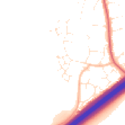 Daytime road noise heatmap for TA1 3FS