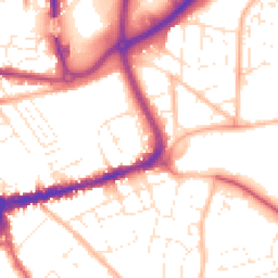 Daytime road noise heatmap for TA1 3HU