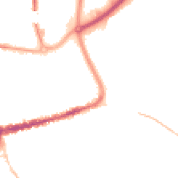 Night-time road noise heatmap for TA1 3HU