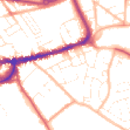 Daytime road noise heatmap for TA1 3JE