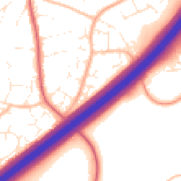 Daytime road noise heatmap for TA1 3XF