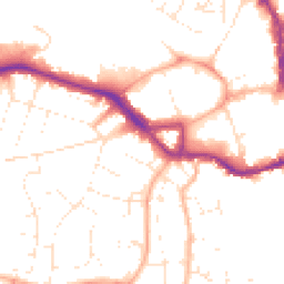 Daytime road noise heatmap for TA1 4BE