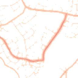 Daytime road noise heatmap for TA1 4LR