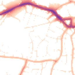 Daytime road noise heatmap for TA1 4RU