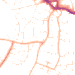 Daytime road noise heatmap for TA1 4SB