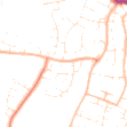 Daytime road noise heatmap for TA1 4SU