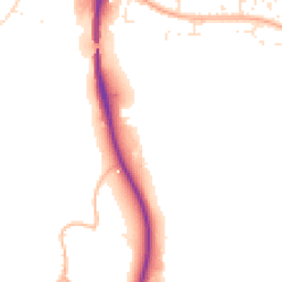 Daytime road noise heatmap for TA1 5AA