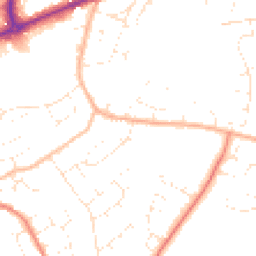 Daytime road noise heatmap for TA1 5AD