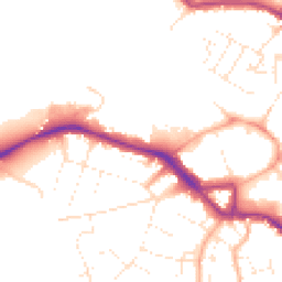Daytime road noise heatmap for TA1 5AW