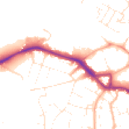 Daytime road noise heatmap for TA1 5BA