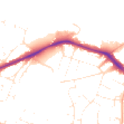Daytime road noise heatmap for TA1 5BS