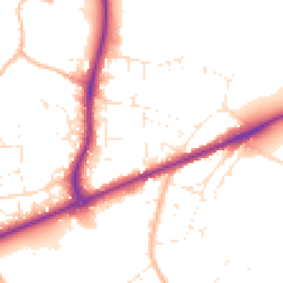 Daytime road noise heatmap for TA1 5DR